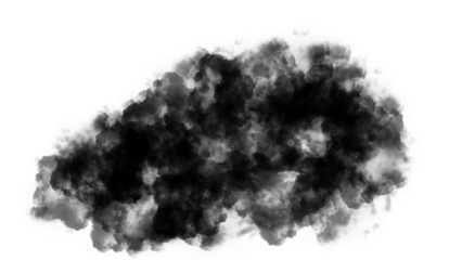 A completely black background on transparent background