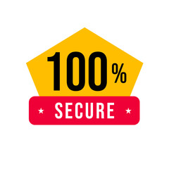 100% secure badge png, digital tag icon png, protected label file png
