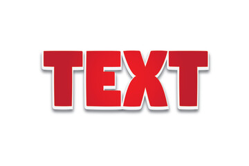Fototapeta premium Red color text typography templet