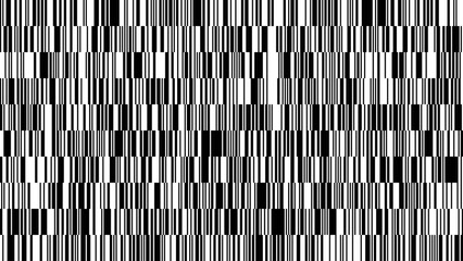 A captivating arrangement of black and white vertical lines creates a striking pattern, emphasizing simplicity and contrast. The design draws the viewer's eye through its rhythmic repetition.