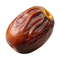 Single medjool date fruit isolated black background