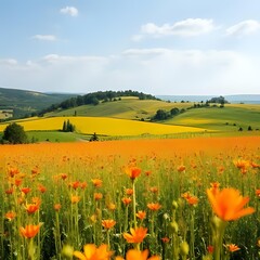 field of yellow flowers