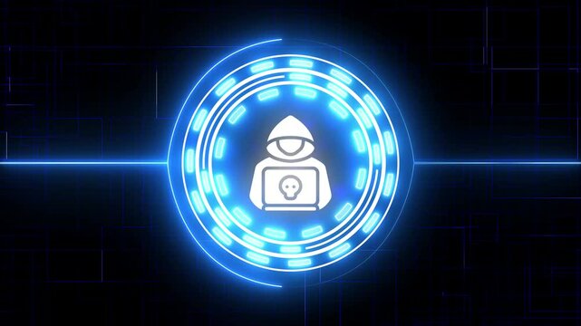 Cyber attack, computer protection, safety and internet security. Abstract concept background of a privacy in cyberspace.