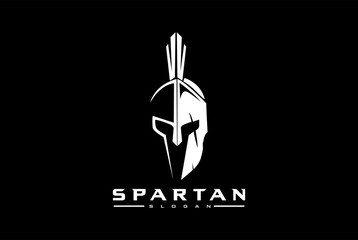 Spartan helmet logo with claw mark and distressed effect. Warrior logo spartan helmet