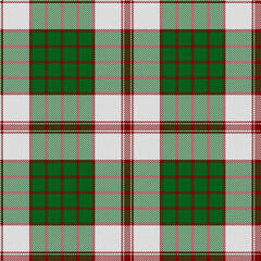 Red, White, Green Tartan Weave Pattern - Tile