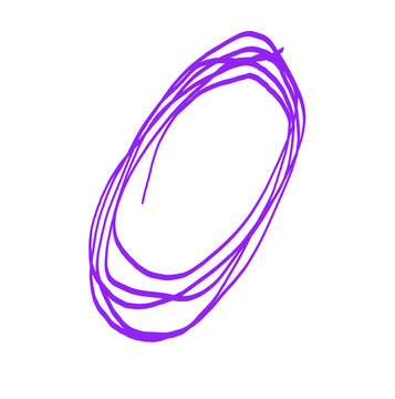 Ilustra&ccedil;&atilde;o vetorial abstrata com rabiscos roxos bagun&ccedil;ados