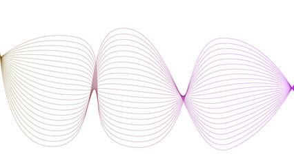 	
Vector curvy abstract line art wavy flowing dynamic colorful lines white background in concept music or sound, wave, wind, information flow	

