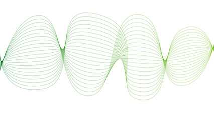 	
Vector curvy abstract line art wavy flowing dynamic colorful lines white background in concept music or sound, wave, wind, information flow	

