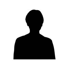 Download black silhouette of person vector illustration for profile picture avatar icon