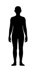 Overweight human body silhouette full length vector illustration for health and medical use