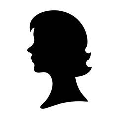 Woman profile silhouette vector art illustration design graphic lady portrait face head hair style