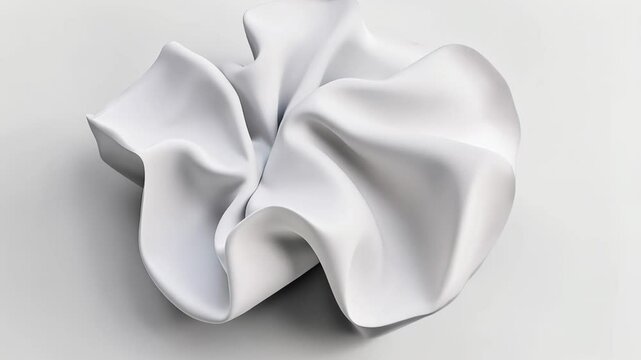 Modern 3D Abstract Art Shapes Isolated on White Background with Cinematic Light Texture and Pattern Design