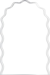 Decorative Silver Minimalist Arch Frame