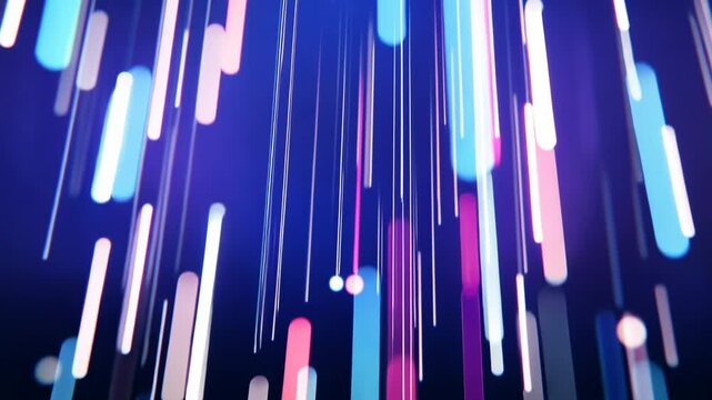 Colorful Vector Art Illustration with Rainbow Design and Patterns in Blue, Yellow, Orange, Red, Green, Pink, and Light