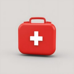 Obraz premium first aid kit on white background 