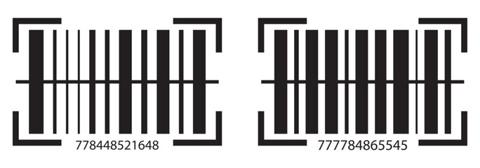 Barcode isolated on white background, Simple fake bar code, barcode scratched vector illustration , barcode icon for selling, Product Barcode, Trendy bar code for web icon