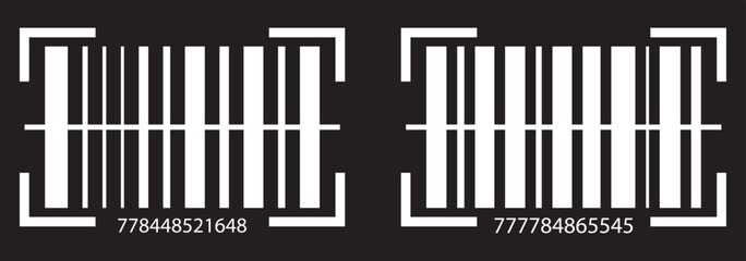 Barcode isolated on white background, Simple fake bar code, barcode scratched vector illustration , barcode icon for selling, Product Barcode, Trendy bar code for web icon