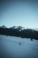 hiker in the mountains