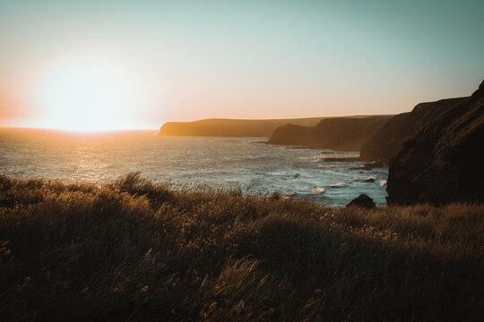 sunset over the sea