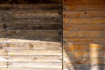 texture of wooden planks from the wall of an old house