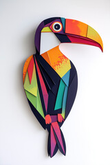 Fototapeta premium Close-up of fantasy toucan bird. (AI Generated)