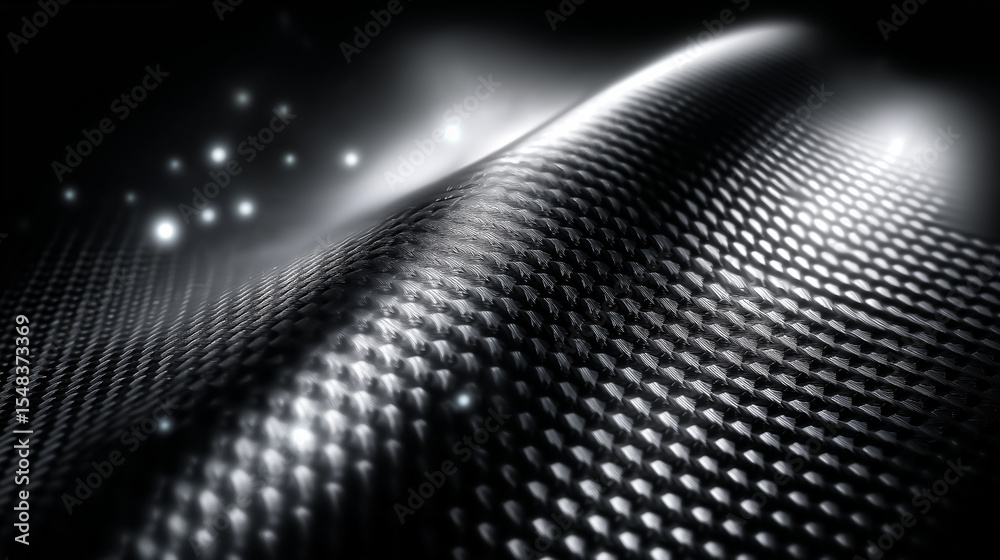 Poster dark patterned fabric with a smooth texture reflects soft light, creating a sophisticated atmosphere