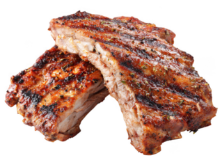 Deliciously Grilled Pork Ribs with a Savory Seasoning Blend, Perfectly Cooked and Ready to Enjoy