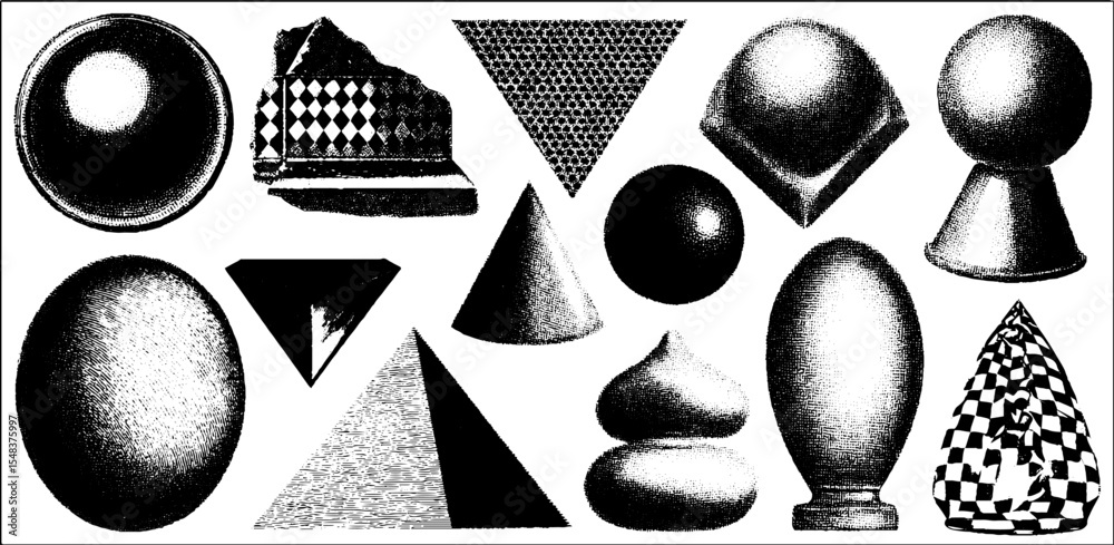 Leinwandbilder deconstructed shapes and playful geometry in dynamic design for creative projects