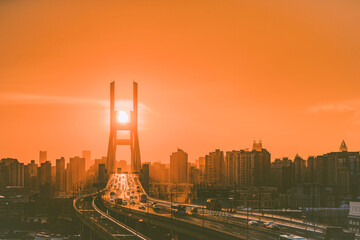 City Bridge at Sunset