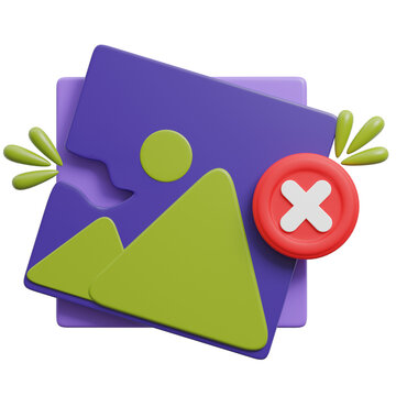 Broken Image 3D icon