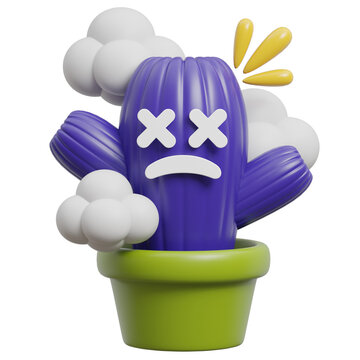 Error Cactus 3D Icon