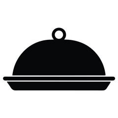 Restaurant Food Dome Server Platter Icon Design