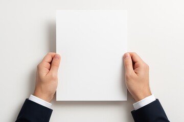 Professional Business Presentation with Blank Paper Template and Corporate Communication