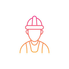 Construction Worker  Icon vector