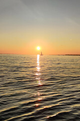 Naklejka premium sunset over the sea
