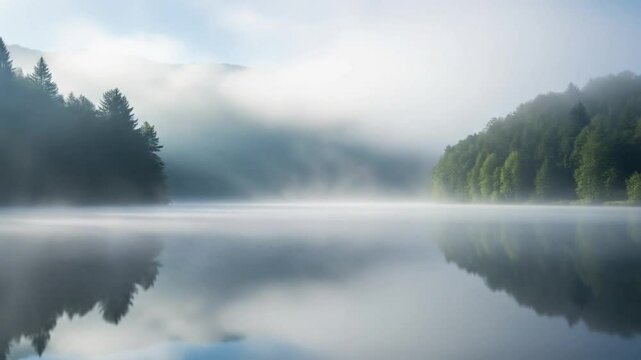 misty morning on the river