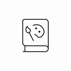 painting palette book icon sign vector