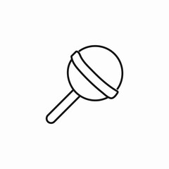round lollipop candy icon sign vector