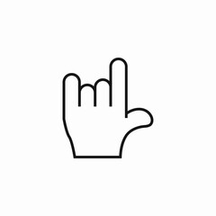 rock hand sign icon sign vector