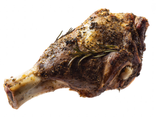 Deliciously Roasted Lamb Shank with Rosemary and Spices, a Savory Meat Dish