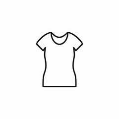 women's t-shirt apparel icon sign vector