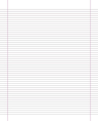 Fototapeta premium Grid paper. Abstract striped background with color horizontal lines. Geometric pattern for school, wallpaper, textures, notebook. Lined paper blank isolated on transparent background.