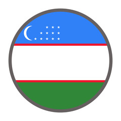 round flag of Uzbekistan country on white background vector
Vector round flag