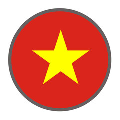round flag of Vietnam country on white background vector
Vector round flag