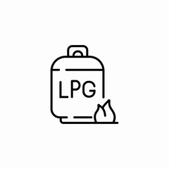 lpg gas cylinder icon sign vector
