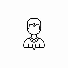 male person tie icon sign vector