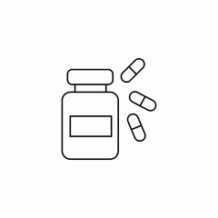 pill bottle medication icon sign vector