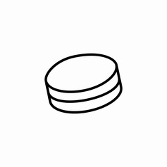 stacked round pucks icon sign vector