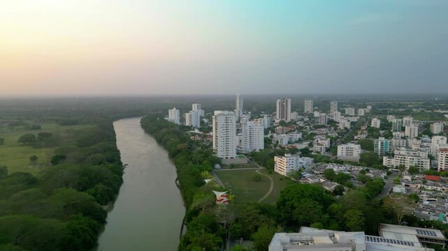 panorama of the city Monteria Colombia