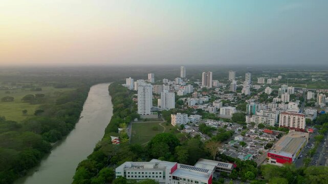 view of the city Monteria Colombia